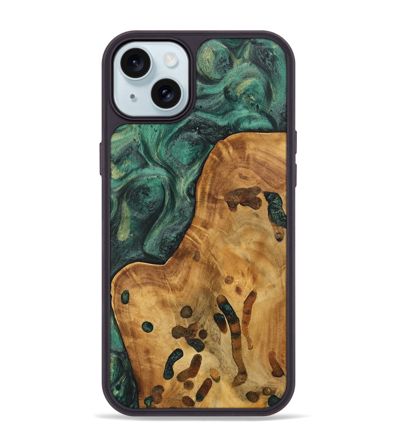 iPhone 15 Plus Wood Phone Case - Sanaa (Green, 744501)