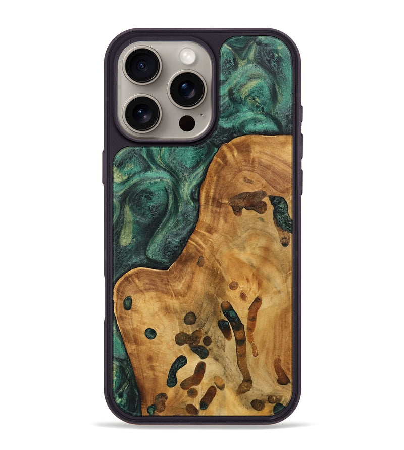 iPhone 16 Pro Max Wood Phone Case - Sanaa (Green, 744501)