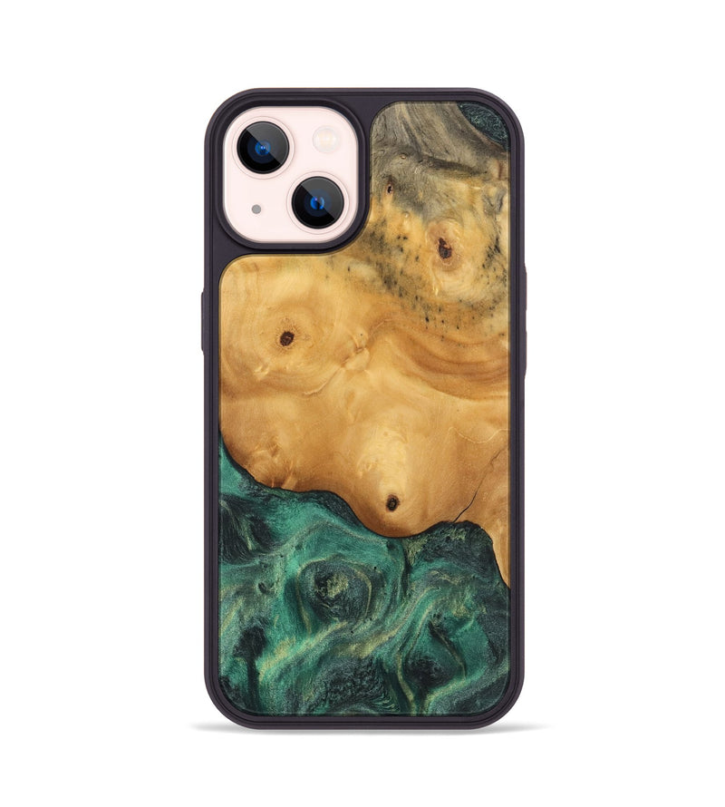 iPhone 14 Wood Phone Case - Mehdi (Green, 744518)