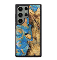 Galaxy S24 Ultra Wood Phone Case - Bonny (Teal & Gold, 744521)