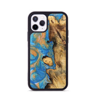 iPhone 11 Pro Wood Phone Case - Bonny (Teal & Gold, 744521)