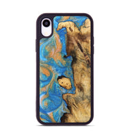 iPhone Xr Wood Phone Case - Bonny (Teal & Gold, 744521)