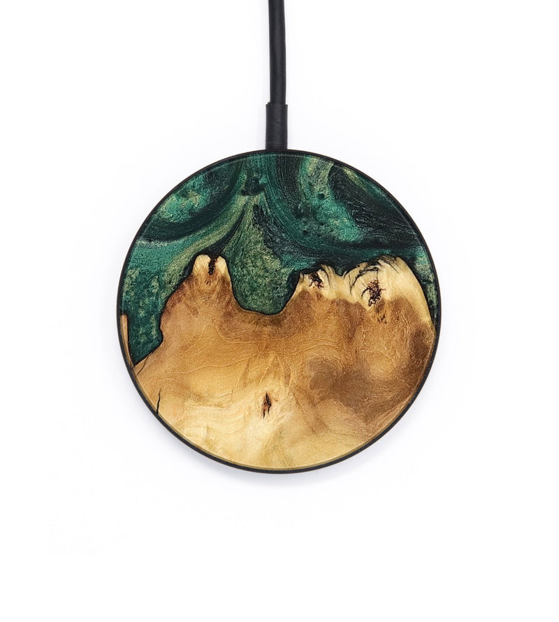 Circle Wood Wireless Charger - Kacie (Green, 744527)