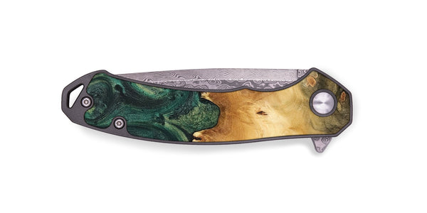 EDC Wood Pocket Knife - Kacie (Green, 744527)