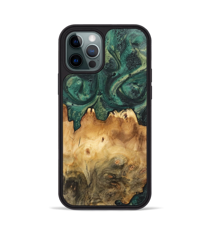 iPhone 12 Pro Wood Phone Case - Kacie (Green, 744527)