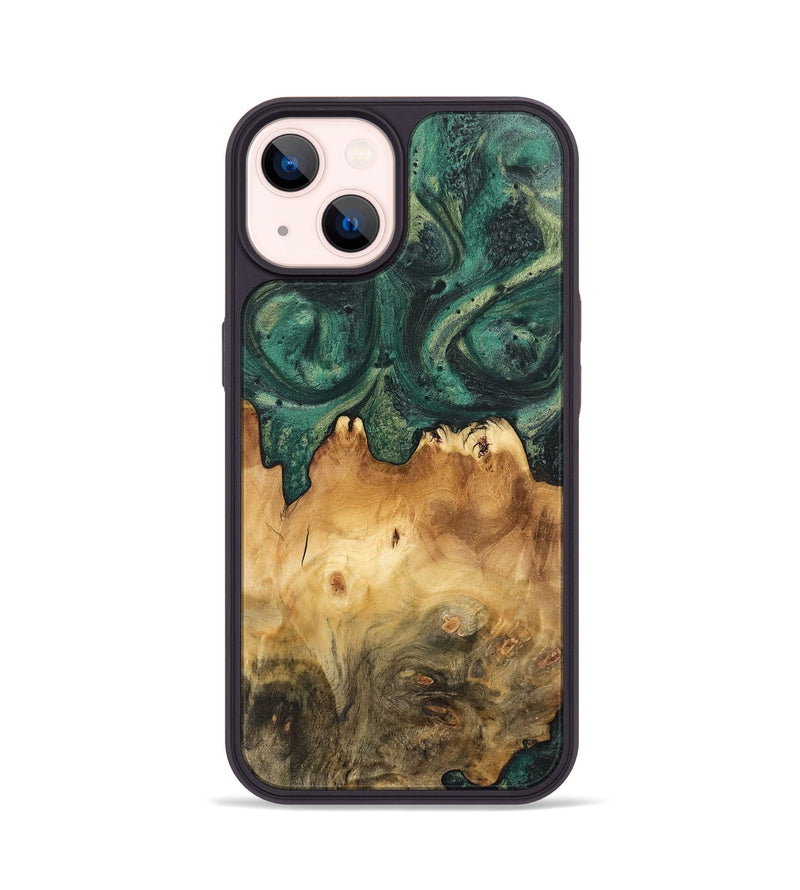 iPhone 14 Wood Phone Case - Kacie (Green, 744527)