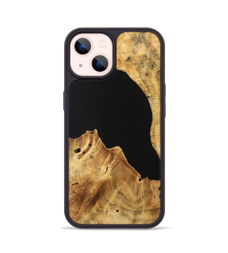 iPhone 14 Wood Phone Case - Crystal (Wood Burl, 744533)