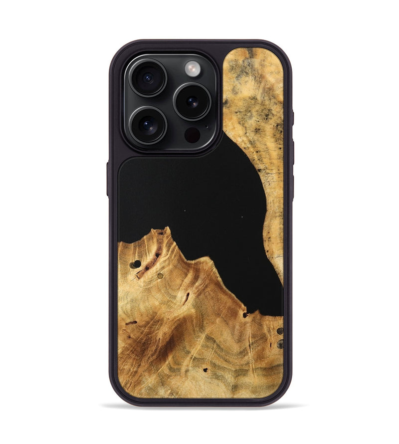 iPhone 15 Pro Wood Phone Case - Crystal (Wood Burl, 744533)