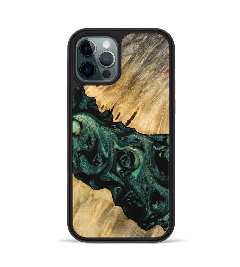 iPhone 12 Pro Wood Phone Case - Joshua (Green, 744550)