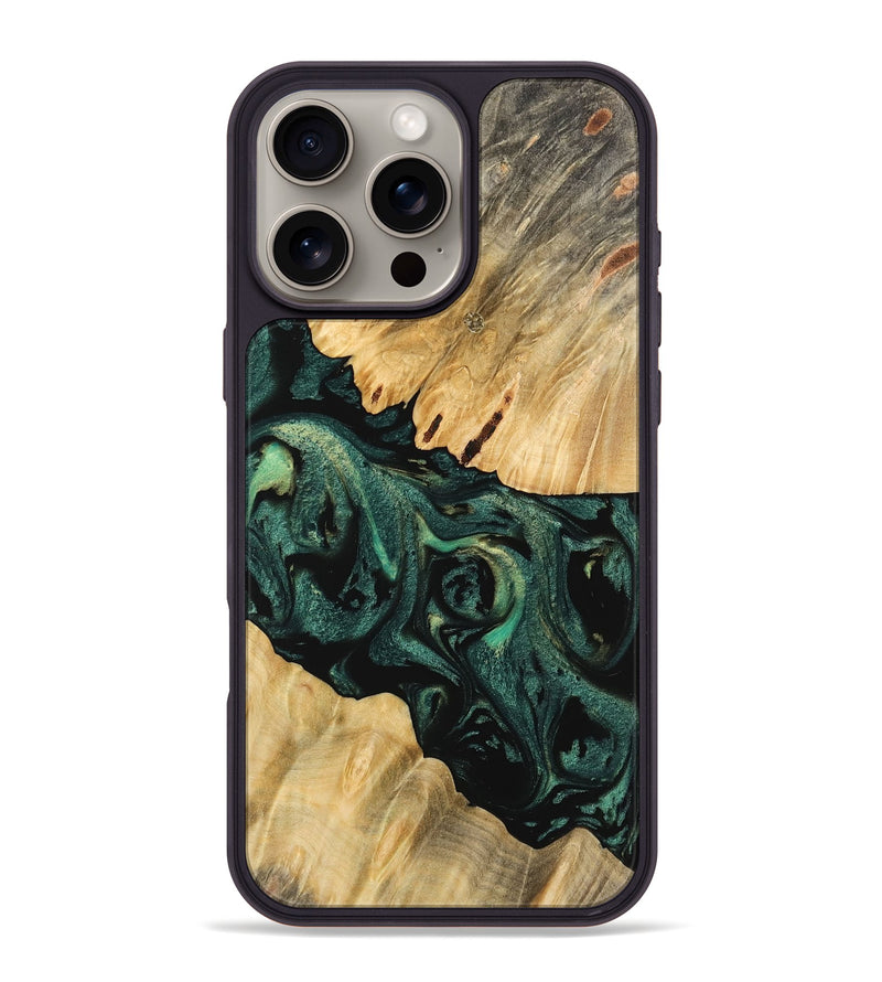 iPhone 16 Pro Max Wood Phone Case - Joshua (Green, 744550)