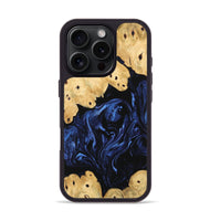 iPhone 16 Pro Wood Phone Case - Filide (Blue, 744556)