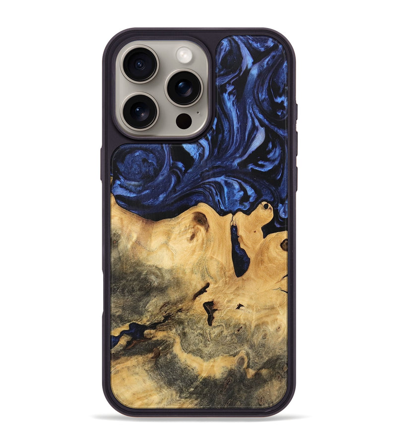 iPhone 16 Pro Max Wood Phone Case - Bonni (Blue, 744583)