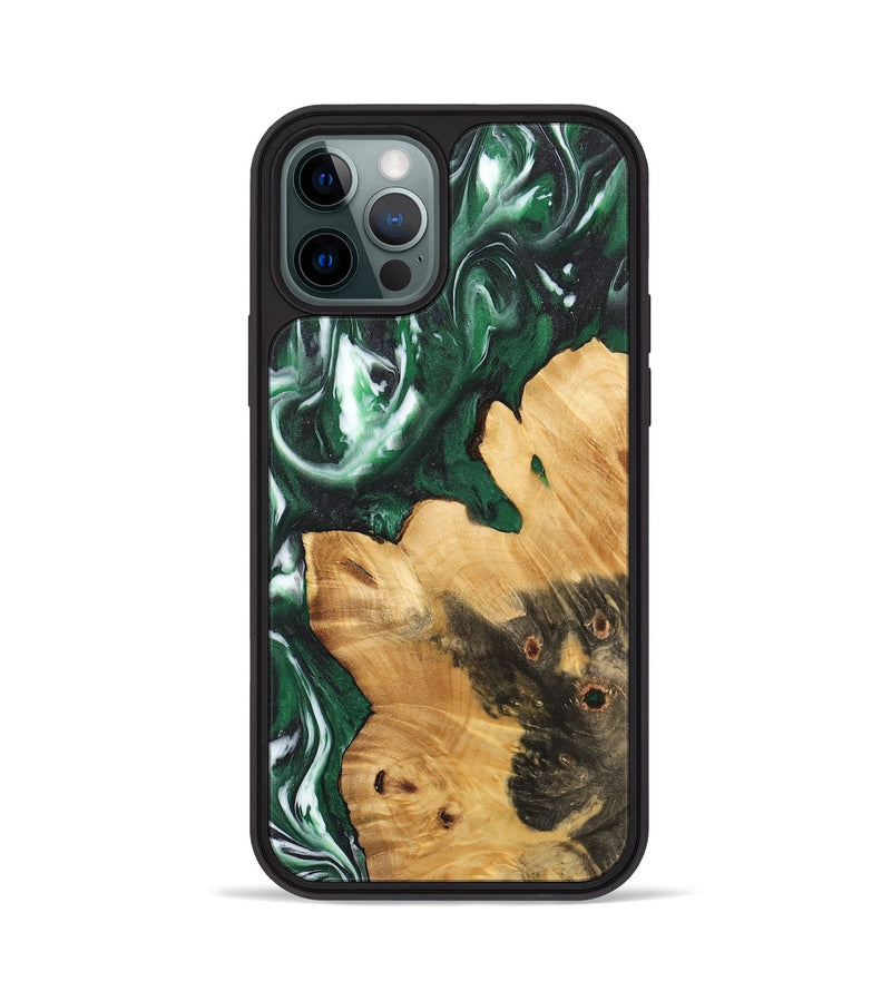 iPhone 12 Pro Wood Phone Case - Yannis (Green, 744592)