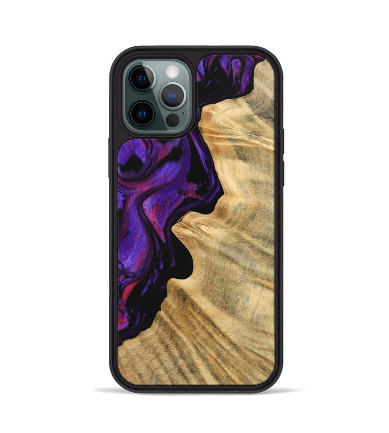 iPhone 12 Pro Wood Phone Case - Aila (Purple, 744594)