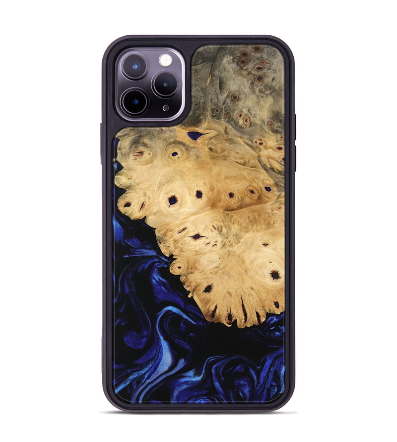 iPhone 11 Pro Max Wood Phone Case - Evelyne (Blue, 744598)