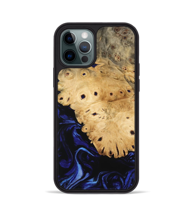 iPhone 12 Pro Wood Phone Case - Evelyne (Blue, 744598)