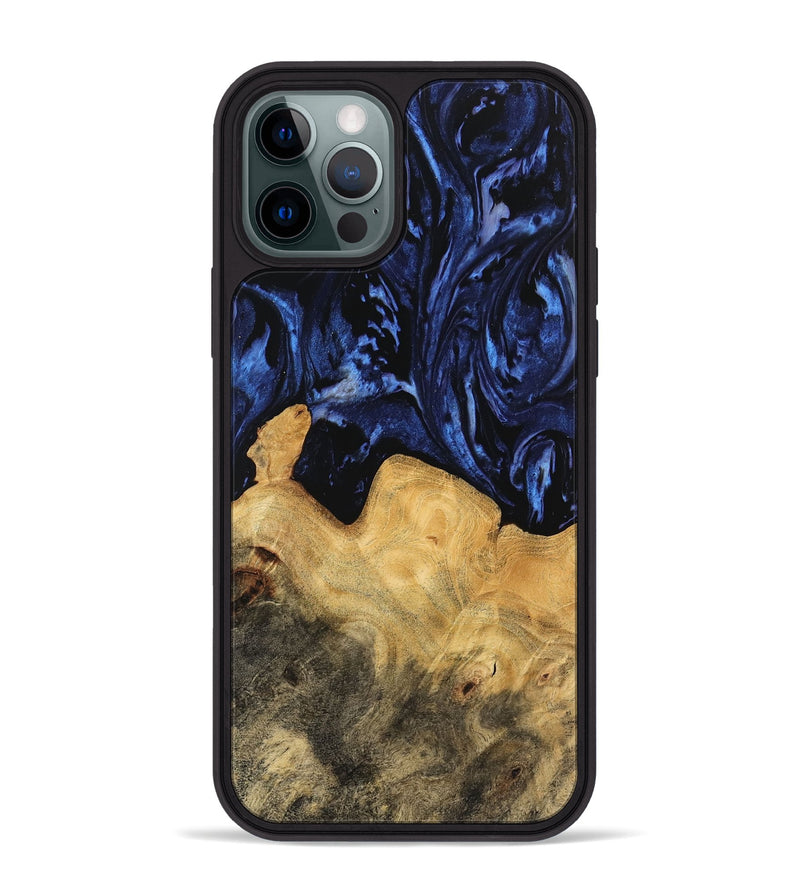 iPhone 12 Pro Max Wood Phone Case - Loan (Blue, 744608)