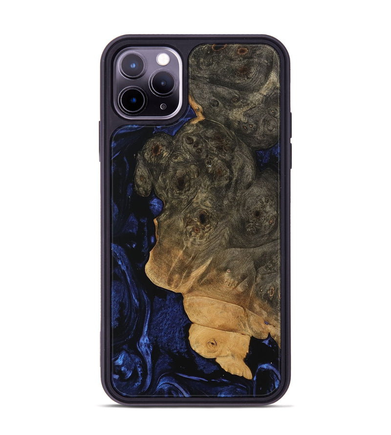 iPhone 11 Pro Max Wood Phone Case - Javad (Blue, 744619)