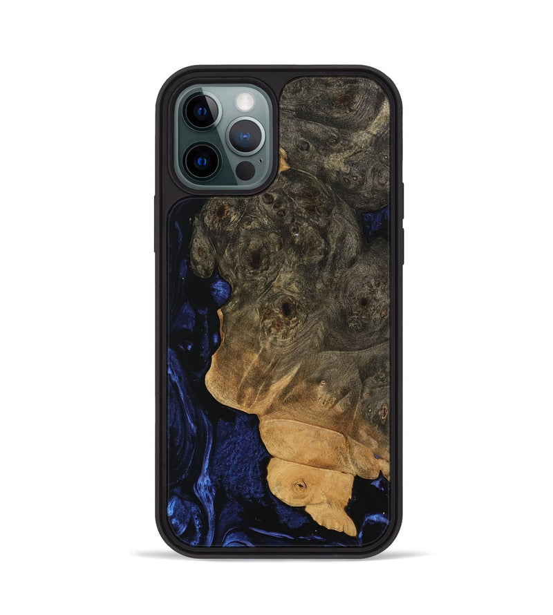 iPhone 12 Pro Wood Phone Case - Javad (Blue, 744619)