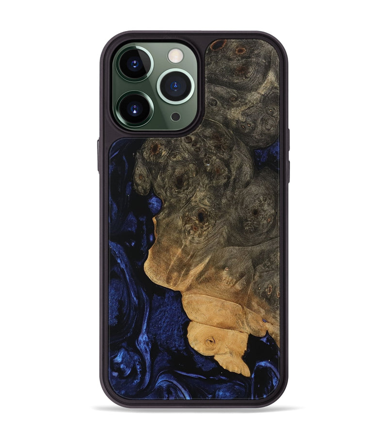 iPhone 13 Pro Max Wood Phone Case - Javad (Blue, 744619)