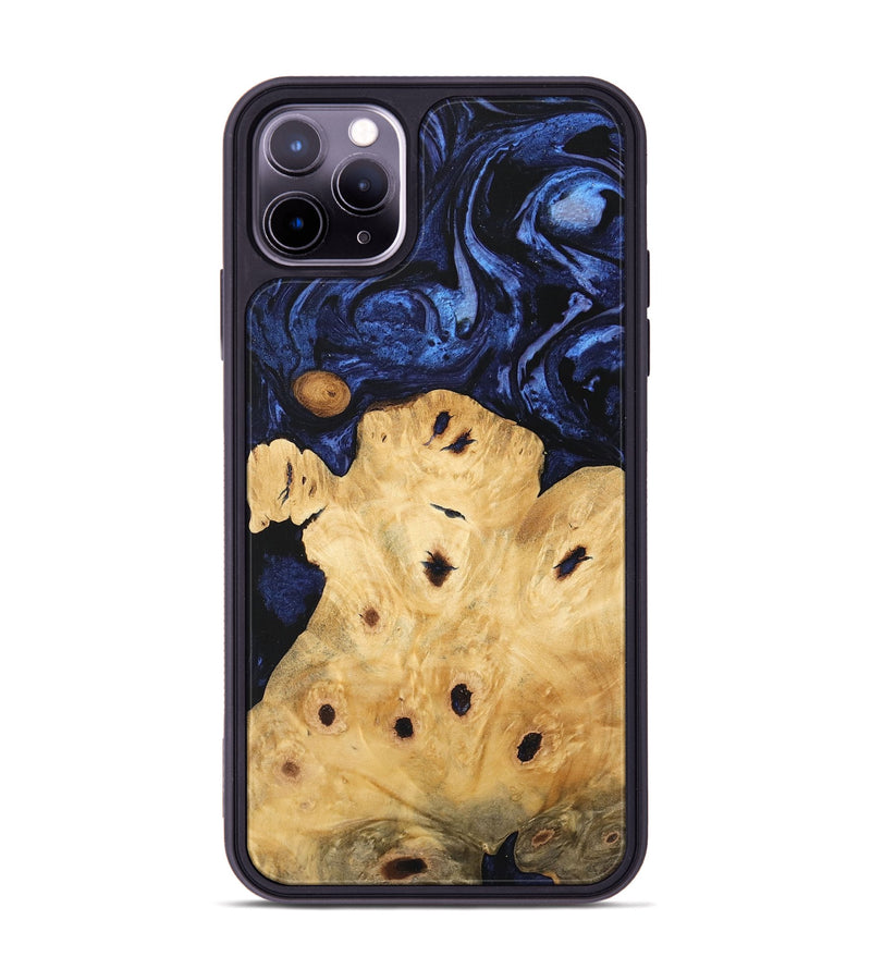 iPhone 11 Pro Max Wood Phone Case - Ginelle (Blue, 744634)