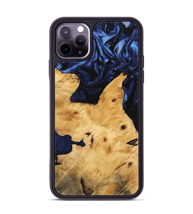 iPhone 11 Pro Max Wood Phone Case - Tsugio (Blue, 744648)