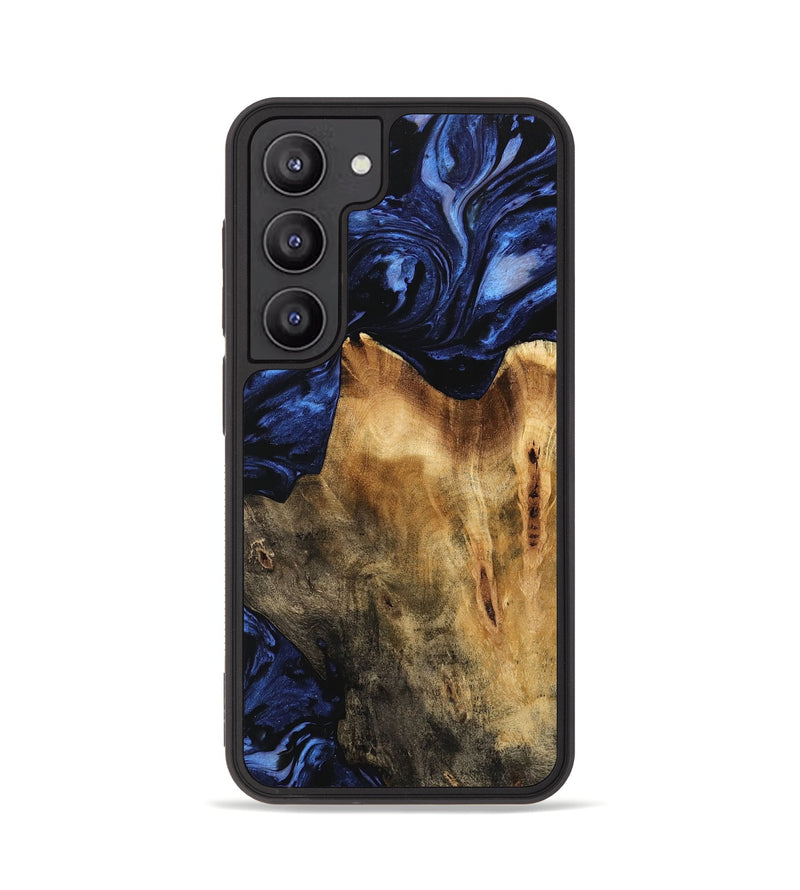 Galaxy S23 Wood Phone Case - Calvin (Blue, 744650)