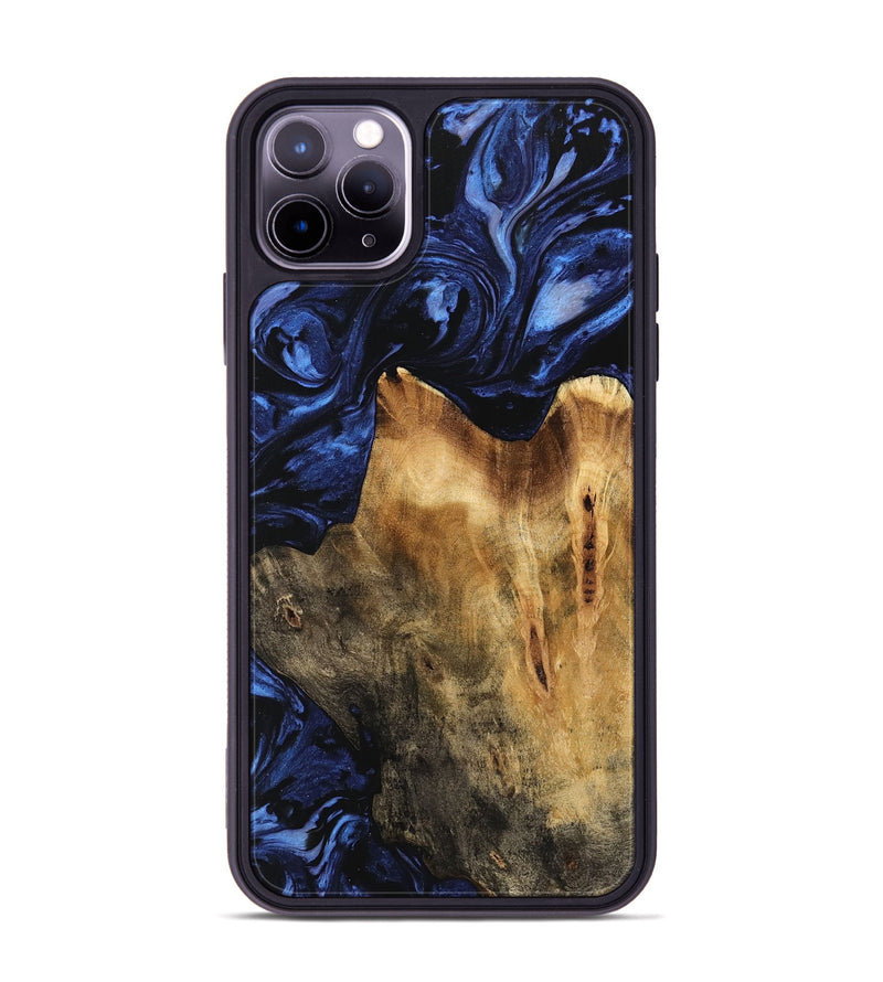 iPhone 11 Pro Max Wood Phone Case - Calvin (Blue, 744650)