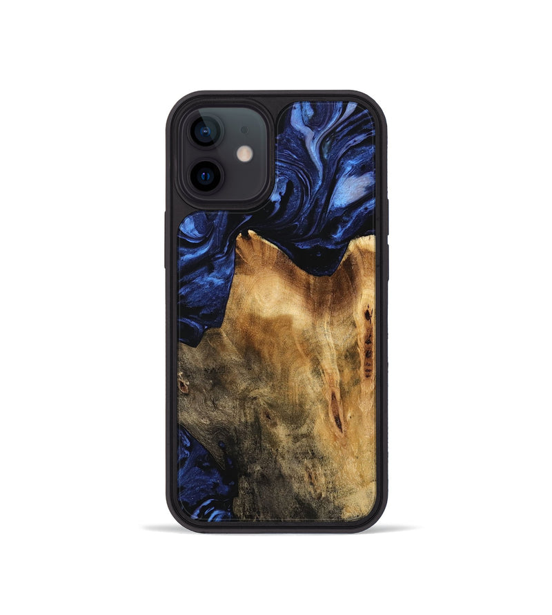 iPhone 12 mini Wood Phone Case - Calvin (Blue, 744650)