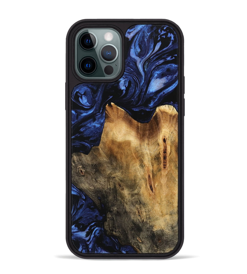 iPhone 12 Pro Max Wood Phone Case - Calvin (Blue, 744650)