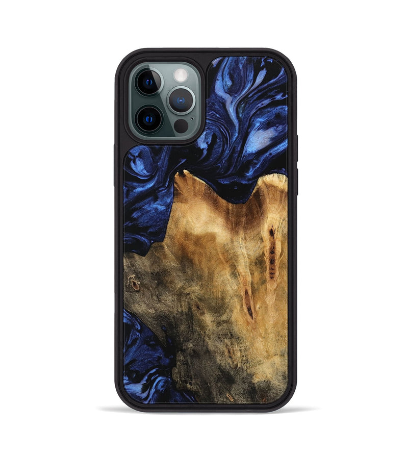 iPhone 12 Pro Wood Phone Case - Calvin (Blue, 744650)