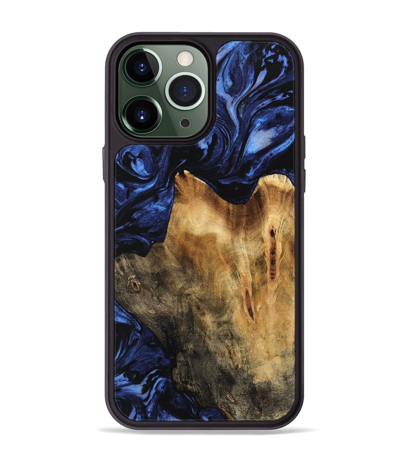 iPhone 13 Pro Max Wood Phone Case - Calvin (Blue, 744650)