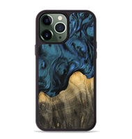 iPhone 13 Pro Max Wood Phone Case - Yukuo (Blue, 744657)