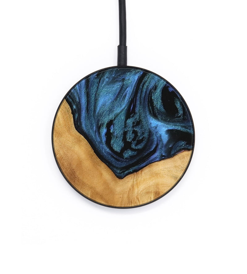 Circle Wood Wireless Charger - Shanie (Blue, 744665)