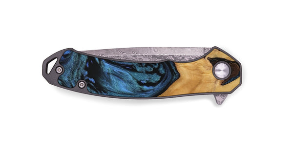 EDC Wood Pocket Knife - Shanie (Blue, 744665)