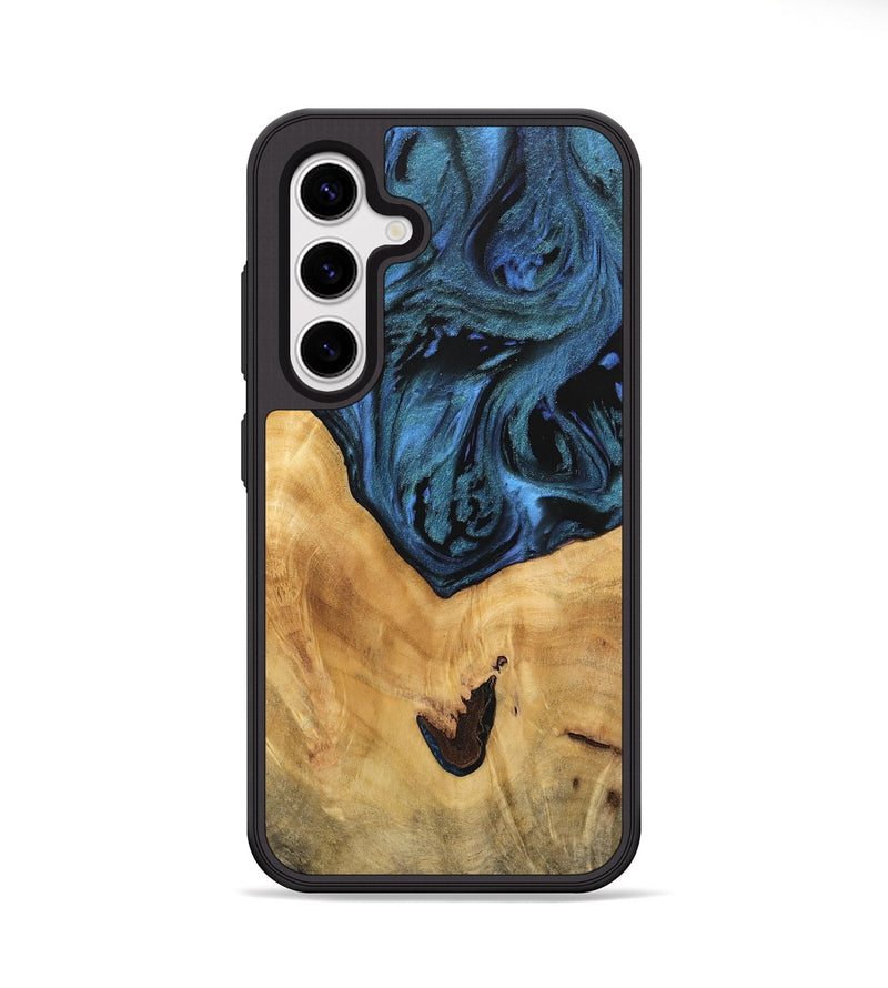 Galaxy S25 Wood Phone Case - Shanie (Blue, 744665)