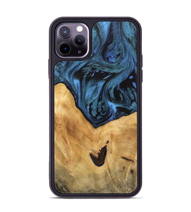 iPhone 11 Pro Max Wood Phone Case - Shanie (Blue, 744665)