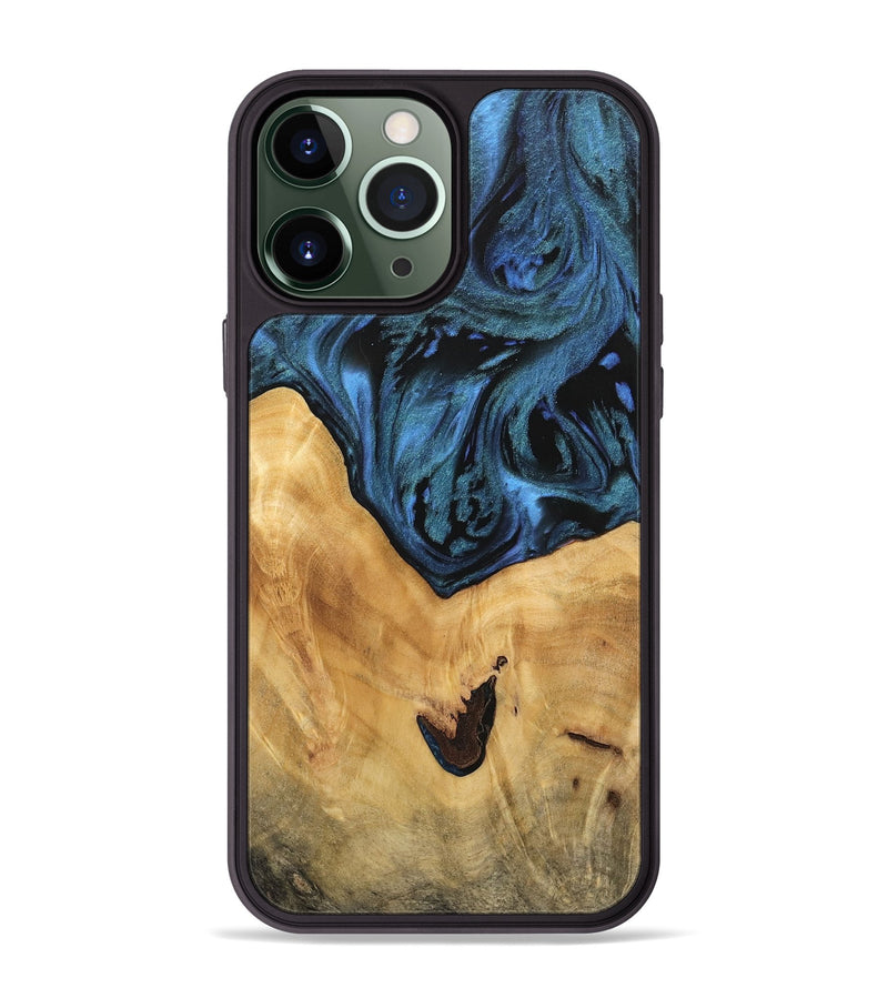 iPhone 13 Pro Max Wood Phone Case - Shanie (Blue, 744665)