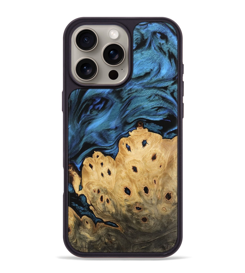 iPhone 16 Pro Max Wood Phone Case - Ingemar (Blue, 744666)