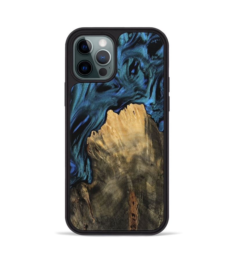 iPhone 12 Pro Wood Phone Case - Alstine (Blue, 744672)