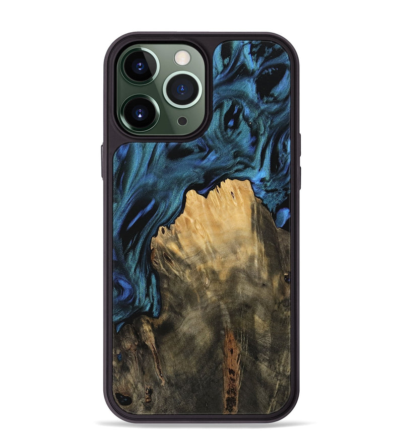 iPhone 13 Pro Max Wood Phone Case - Alstine (Blue, 744672)