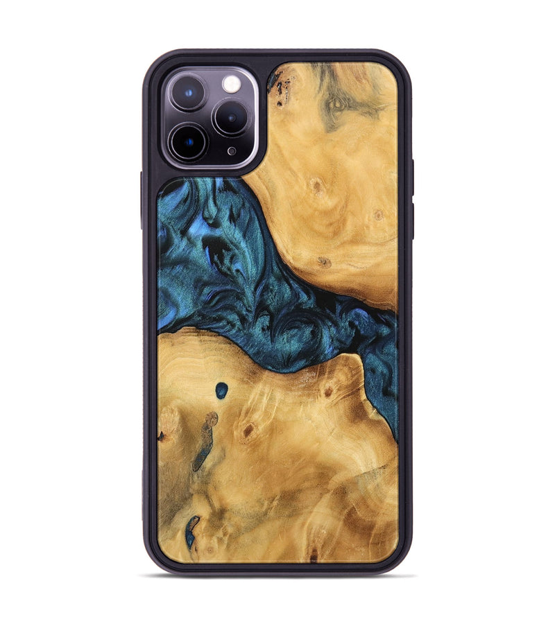 iPhone 11 Pro Max Wood Phone Case - Trev (Blue, 744674)