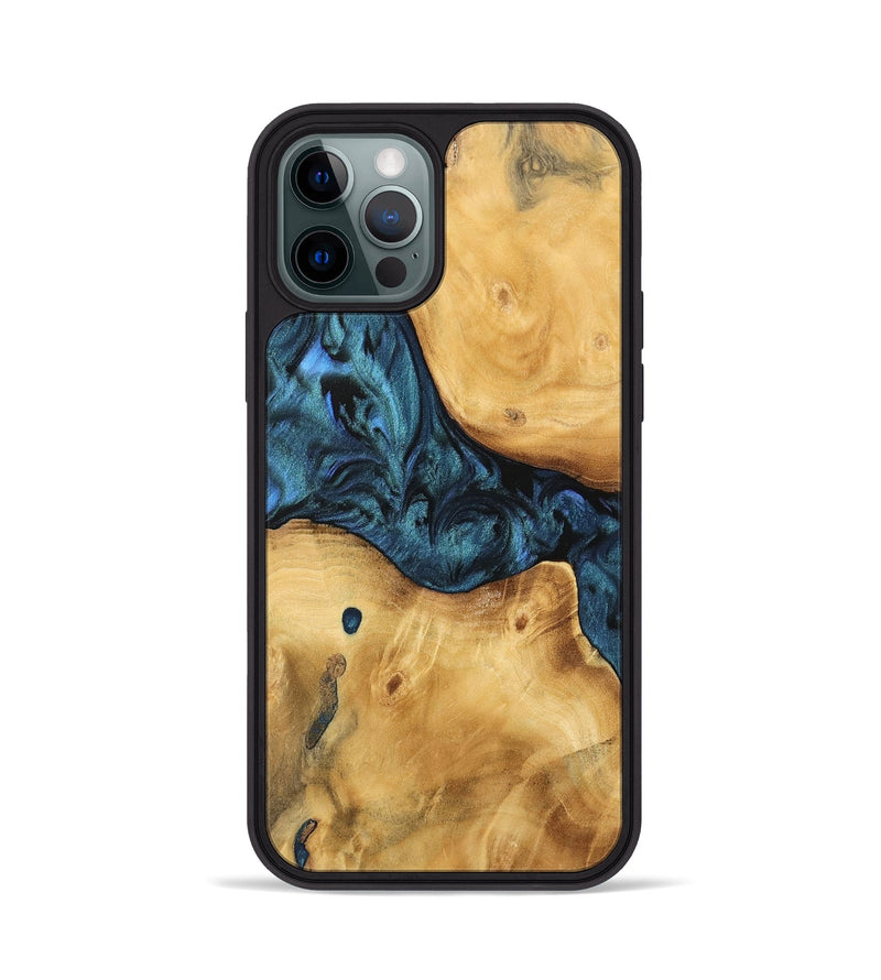 iPhone 12 Pro Wood Phone Case - Trev (Blue, 744674)