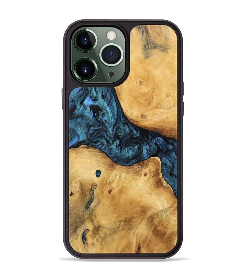 iPhone 13 Pro Max Wood Phone Case - Trev (Blue, 744674)