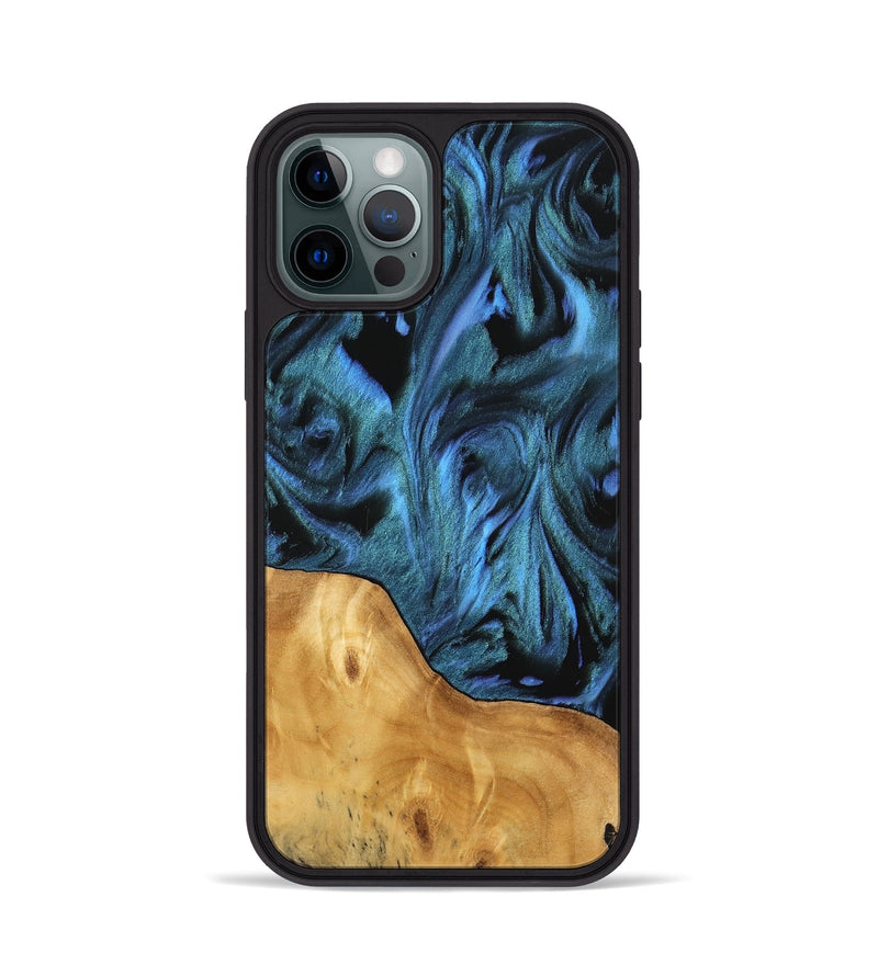 iPhone 12 Pro Wood Phone Case - Guss (Blue, 744683)