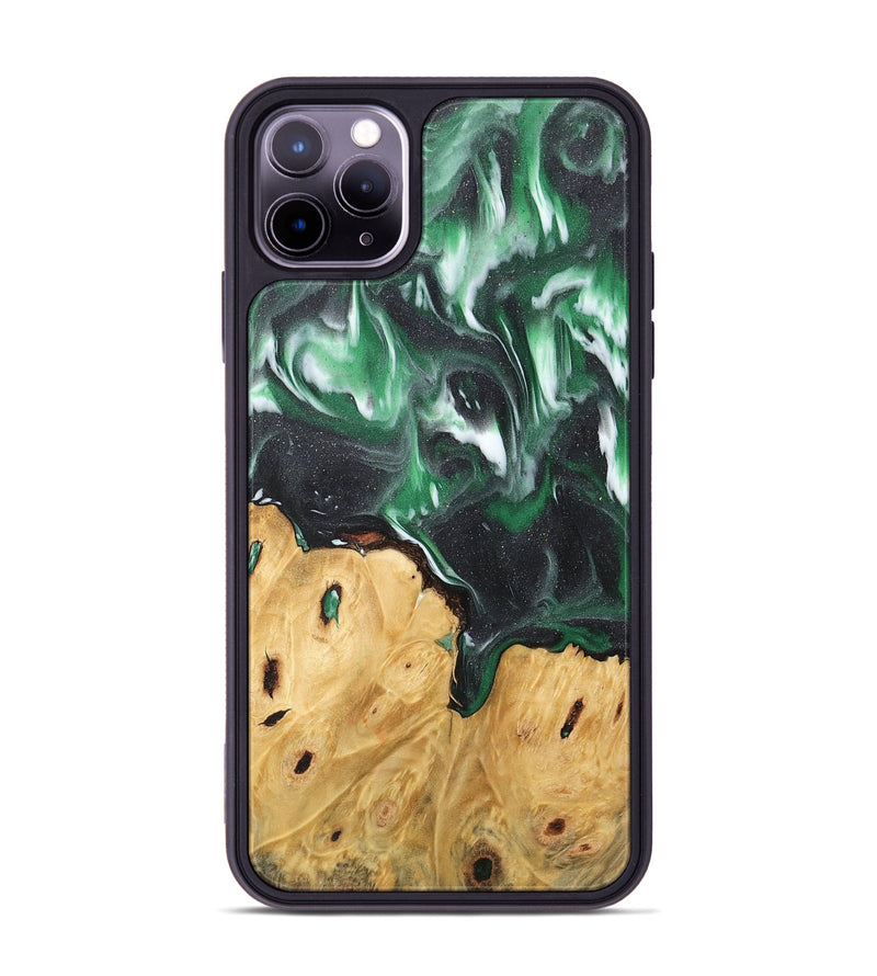 iPhone 11 Pro Max Wood Phone Case - Reyaud (Green, 744687)