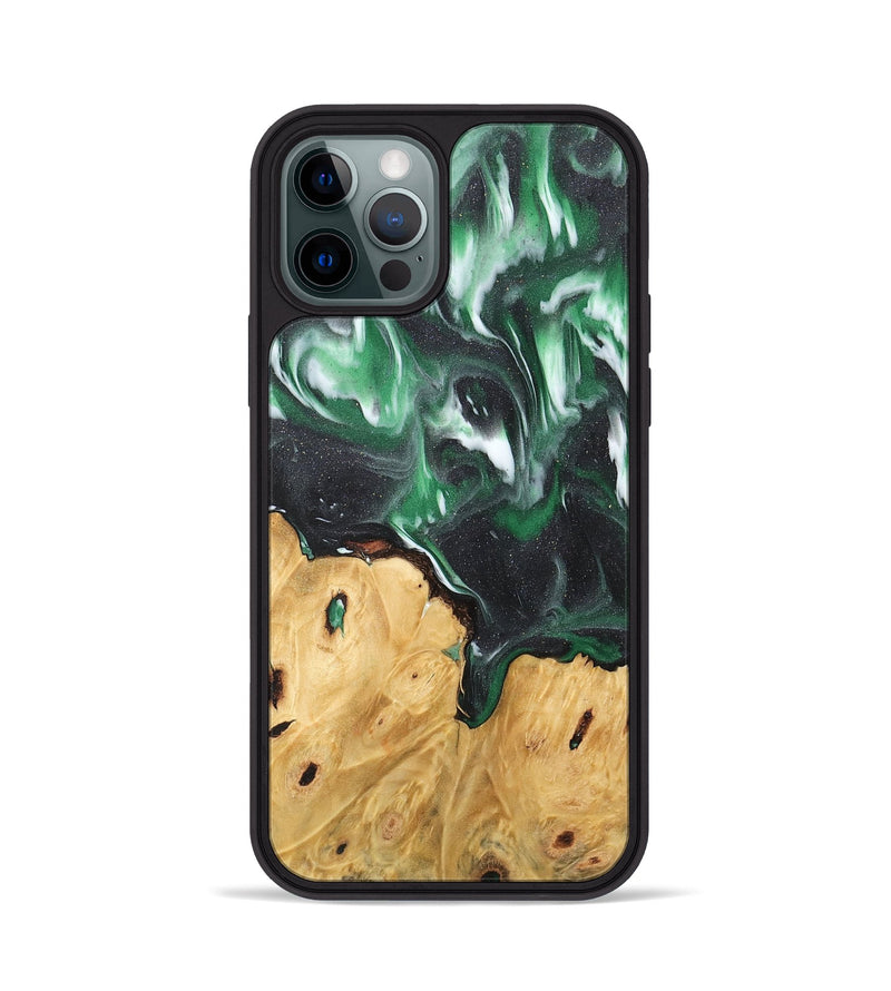 iPhone 12 Pro Wood Phone Case - Reyaud (Green, 744687)