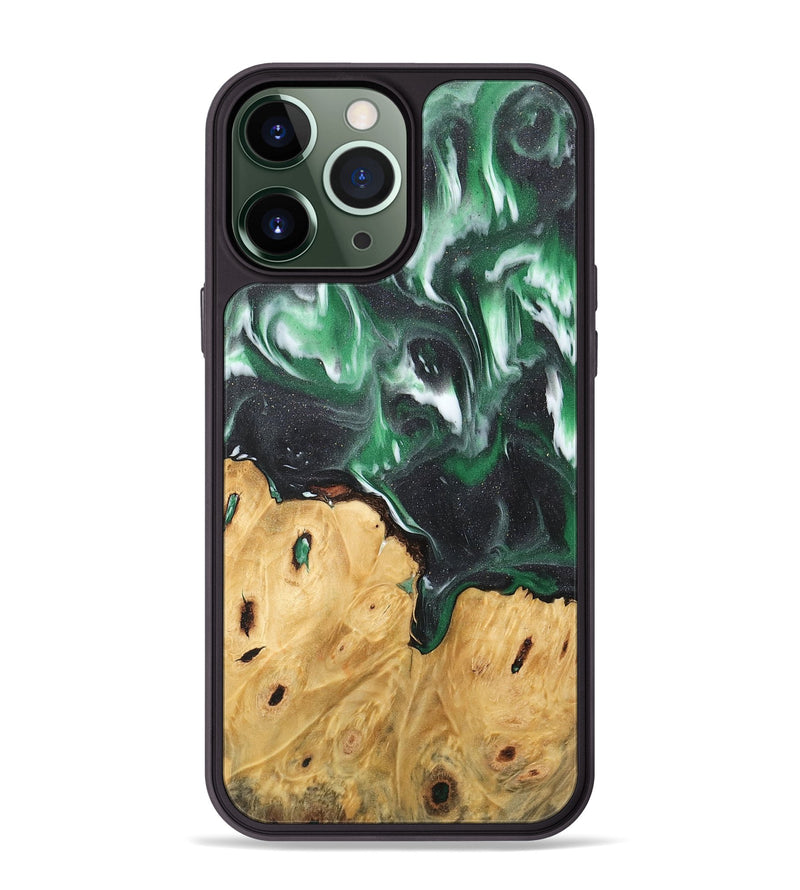 iPhone 13 Pro Max Wood Phone Case - Reyaud (Green, 744687)