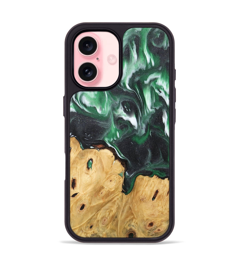 iPhone 16 Wood Phone Case - Reyaud (Green, 744687)