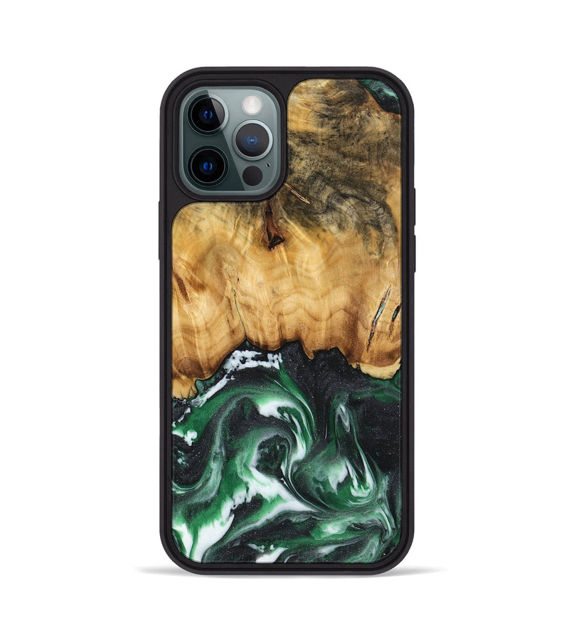 iPhone 12 Pro Wood Phone Case - Huib (Green, 744691)